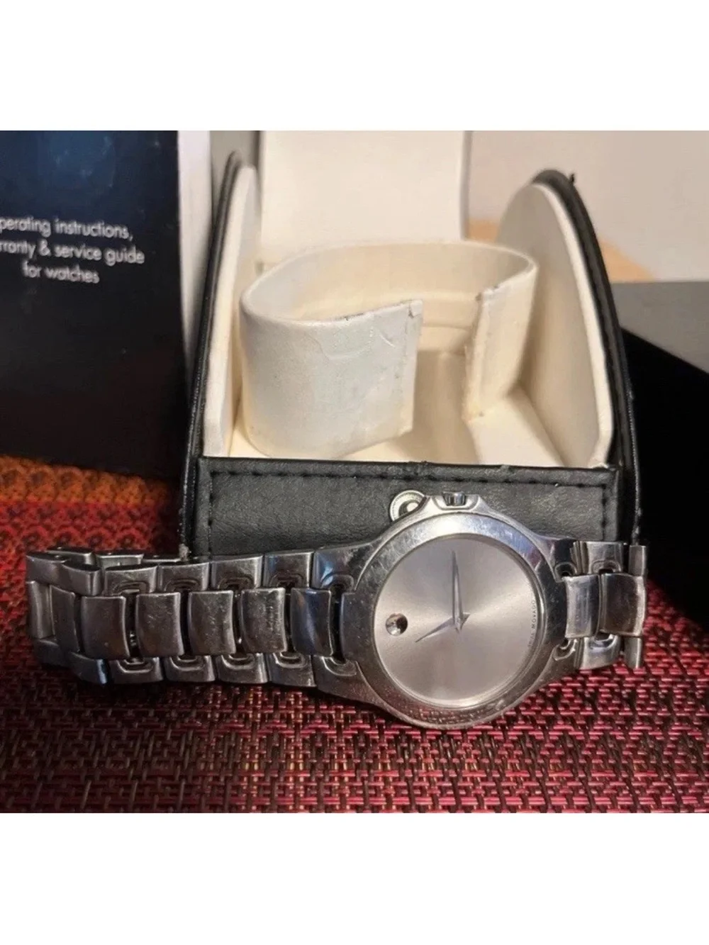 Movado Men’s Silver-Tone Stainless Steel Bracelet Watch